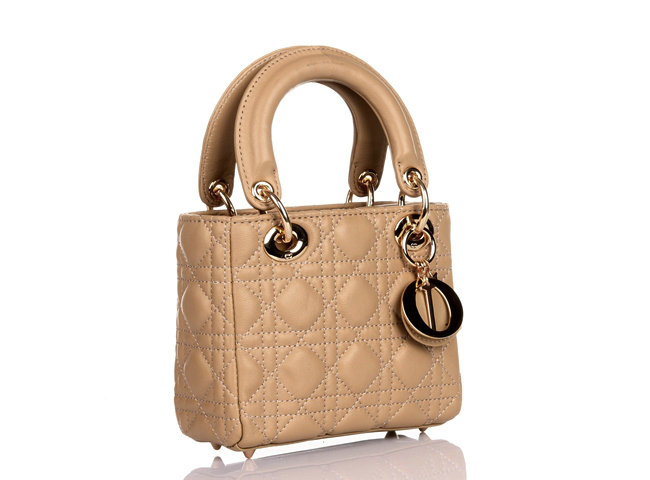 mini lady dior lambskin leather bag 6321 apricot